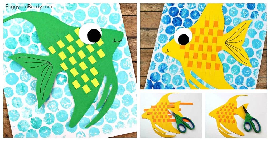 woven-paper-angelfish-craft-for-kids-buggy-and-buddy