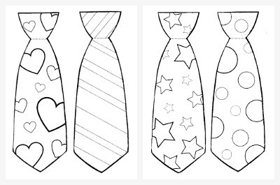 free father's day tie template 