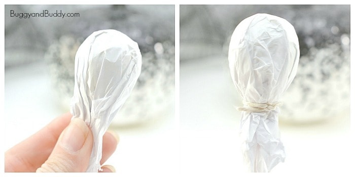 tie white tissue paper over your lollipop