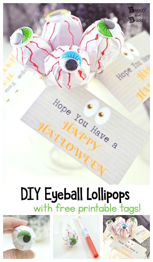 DIY Eyeball Lollipop Treats for Halloween
