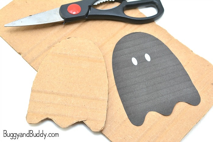 trace your ghost onto cardboard
